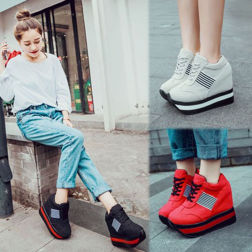 Chaussures de printemps femme en vache, Nubuck, FURREZIO ronde ouverture profonde, avec lacets, Wedges, Génoi
