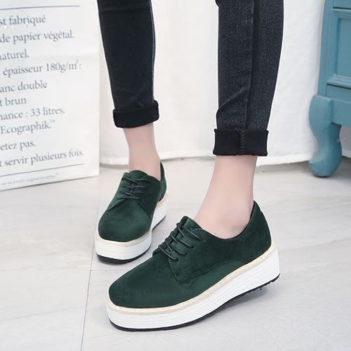 Chaussures de printemps femme en FURREZIO tête carrée avec lacets, Génoise, étanche - Angleterre semelle caoutchouc