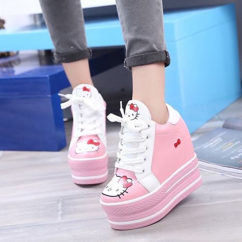Chaussures de printemps femme en PU FURREZIO ronde ouverture profonde, avec lacets, Wedges, Génoise, étanche - semelle 