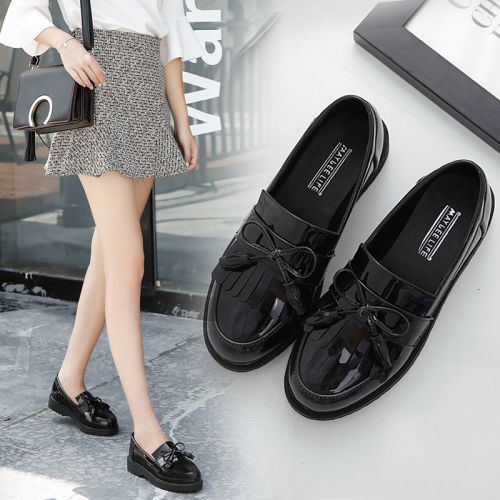 Chaussures de printemps femme en Manteau peinture ronde - Angleterre semelle caoutchouc Ref 994203