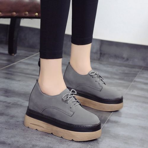 Chaussures de printemps femme en PU ronde avec lacets - semelle polyuréthane Ref 994231