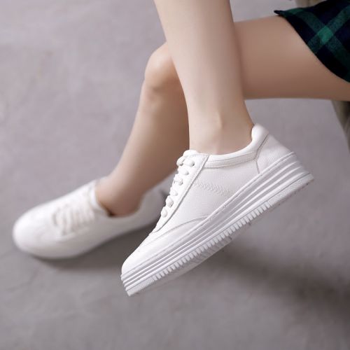 Chaussures de printemps femme en fibre Superfine ronde avec lacets, Génoise - semelle caoutchouc Ref 994233