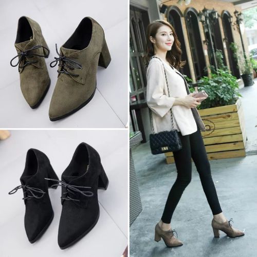 Chaussures de printemps femme en pointu avec lacets, Wedges, étanche, T-zone cambrure - semelle caoutch