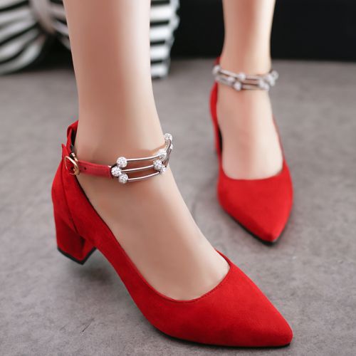 Chaussures de printemps femme en PU pointu - semelle caoutchouc Ref 994258