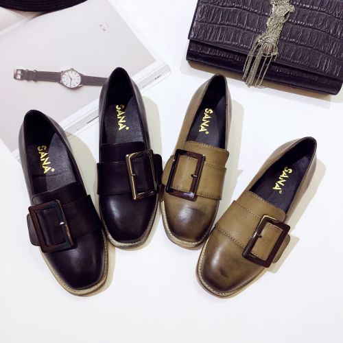 Chaussures de printemps femme en PU ronde moraillon - semelle fond composite Ref 994261