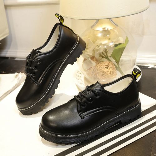 Chaussures de printemps femme en PU ronde avec lacets, - semelle caoutchouc Ref 994283