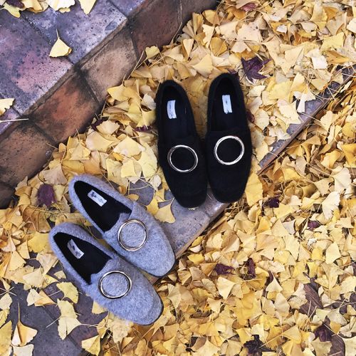 Chaussures de printemps femme en crin tête carrée - Ref 994292