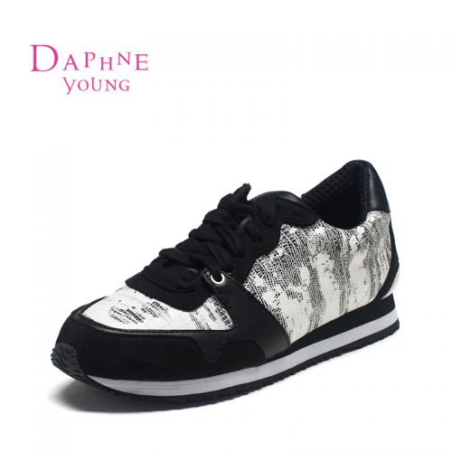 Chaussures de printemps femme en PU DAPHNE ronde avec lacets - semelle caoutchouc Ref 994325
