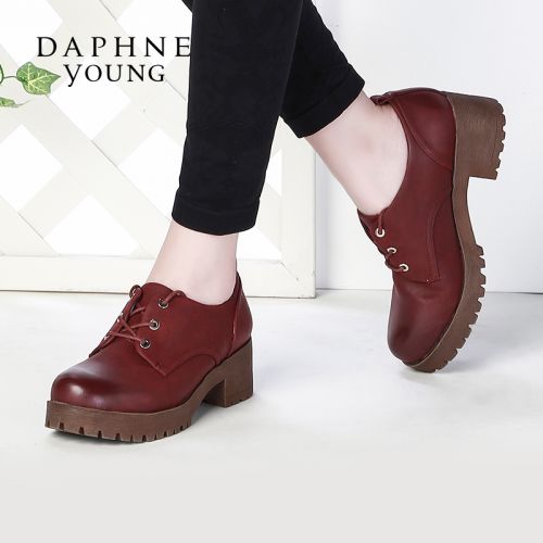 Chaussures de printemps femme en PU DAPHNE ronde avec lacets, Avec une combinaison fines - Angleterre Ref 994330