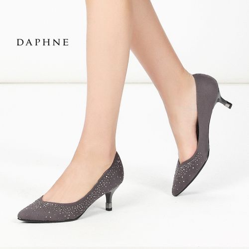 Chaussures de printemps femme en tissu DAPHNE pointu ouverture profonde- sexy - semelle caoutchouc Ref 994336