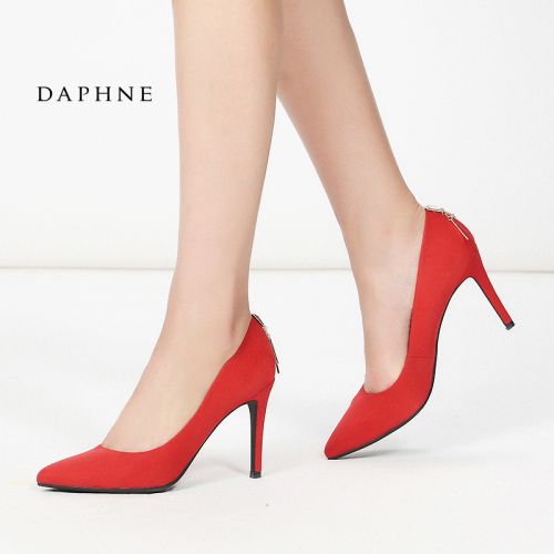 Chaussures de printemps femme en tissu DAPHNE tête carrée ouverture profonde- sexy - semelle caoutchouc Ref 994340