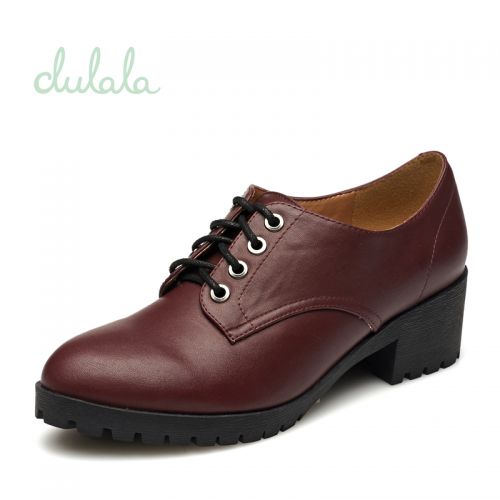 Chaussures de printemps femme en PU DAPHNE ronde avec lacets, - semelle caoutchouc Ref 994343