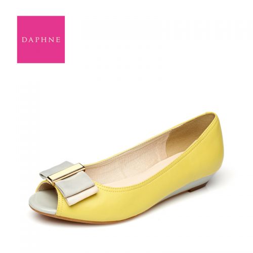 Chaussures de printemps femme en Première couche cuir DAPHNE Tête poisson ouverture profonde, arc, Modèles mélangées, 