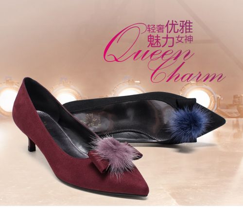Chaussures de printemps femme en tissu DAPHNE pointu ouverture profonde- sexy - semelle caoutchouc Ref 994353