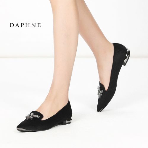 Chaussures de printemps femme en tissu DAPHNE pointu ouverture profonde- élégant - semelle caoutchouc Ref 994358