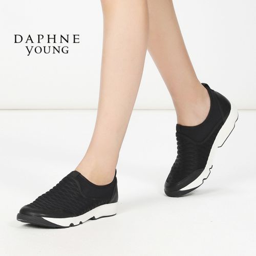 Chaussures de printemps femme en tissu DAPHNE ronde - loisir semelle caoutchouc Ref 994365