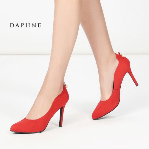 Chaussures de printemps femme en tissu DAPHNE pointu ouverture profonde- sexy - semelle caoutchouc Ref 994366
