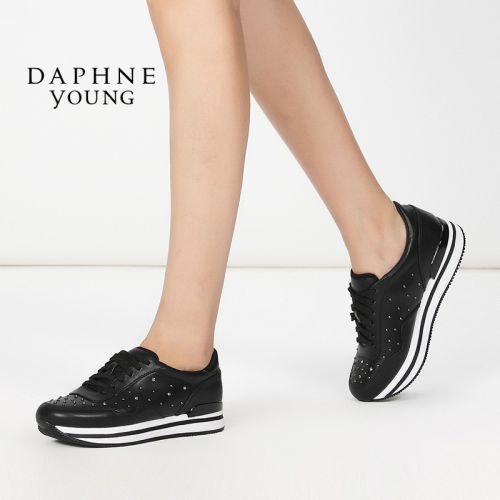 Chaussures de printemps femme en PU DAPHNE ronde avec perles - loisir semelle EVA Ref 994373