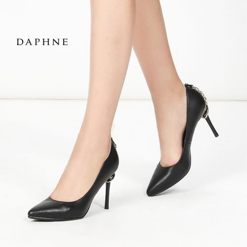 Chaussures de printemps femme en PU DAPHNE pointu chaîne - semelle caoutchouc Ref 994382