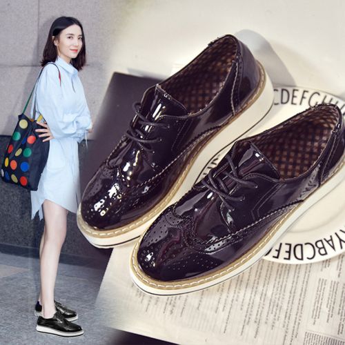 Chaussures de printemps femme en PU ronde ouverture profonde, ruban - semelle caoutchouc Ref 994410