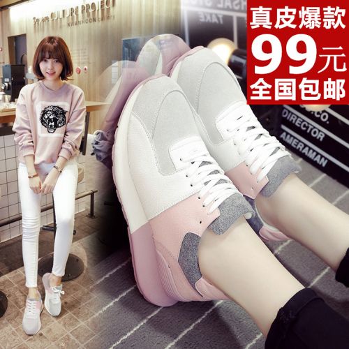 Chaussures de printemps femme en Une variété matériaux épissure ronde Modèles mélangées, avec lacets, ouverture profonde