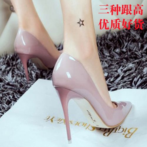 Chaussures de printemps femme en Manteau peinture pointu ouverture profonde- Europe - semelle caoutchouc Ref 994414