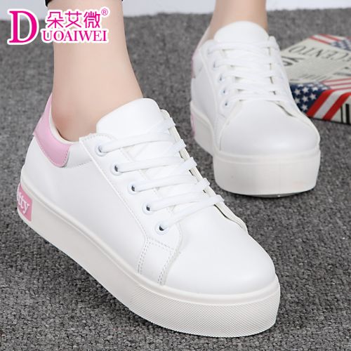 Chaussures de printemps femme en PU ronde ouverture profonde, avec lacets, Modèles mélangées - loisir semelle plastiq