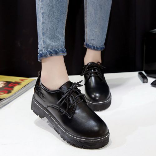 Chaussures de printemps femme en PU ronde Génoise, étanche - semelle caoutchouc Ref 994451