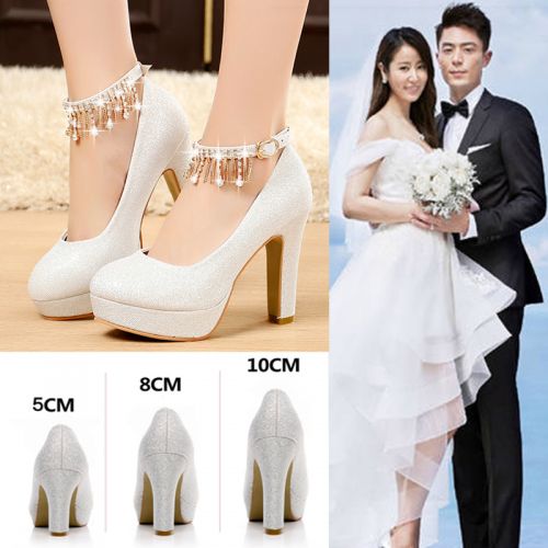 Chaussures de printemps femme en tissu Sequin ronde ouverture profonde, avec lacets, paillette, étanche,