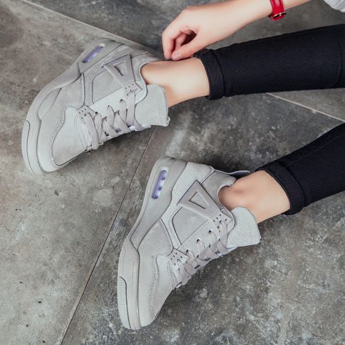 Chaussures de printemps femme en Xi Shi Cashmere ronde avec lacets - semelle caoutchouc Ref 994460