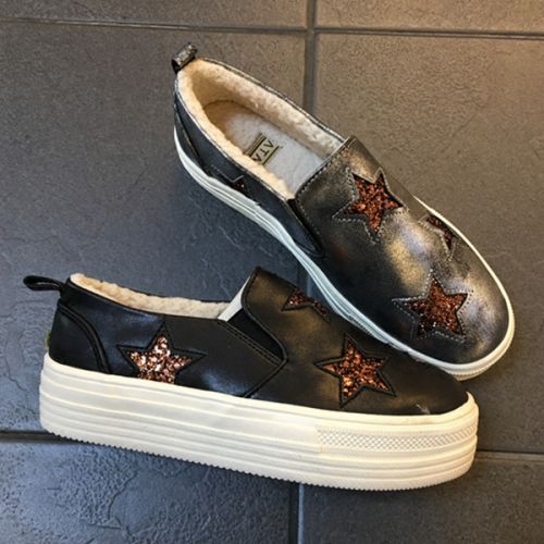 Chaussures de printemps femme en PU ronde paillette, Génoise - Europe semelle caoutchouc Ref 994468