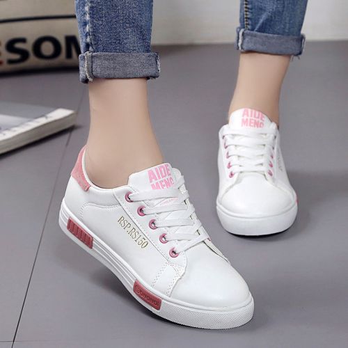 Chaussures de printemps femme en PU ronde avec lacets, Modèles mélangées - collège semelle caoutchouc Ref 994492