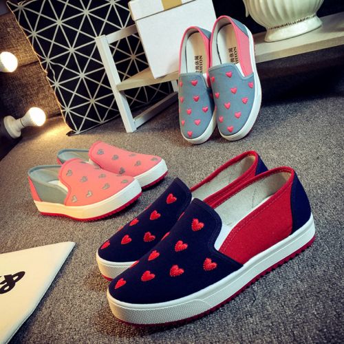 Chaussures de printemps femme en tissu ronde ouverture profonde- loisir - semelle polyuréthane Ref 994499
