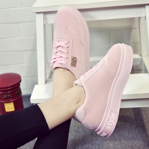 Chaussures de printemps femme en tissu ronde - collège semelle caoutchouc Ref 994514