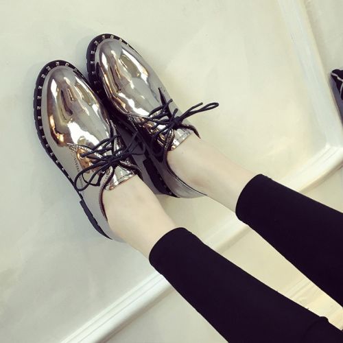 Chaussures de printemps femme en PU CRRCRRCRR pointu avec lacets, rivet, - Angleterre semelle caoutchouc Ref