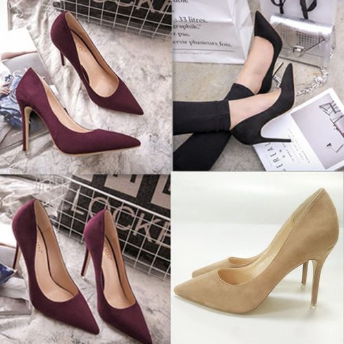 Chaussures de printemps femme en pointu ouverture profonde- Commuter - semelle caoutchouc Ref 994523