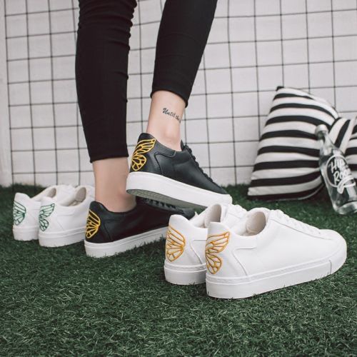 Chaussures de printemps femme en fibre Superfine DD&AMPOO ronde avec lacets, arc, Avec une combinaison fines, brodé - do
