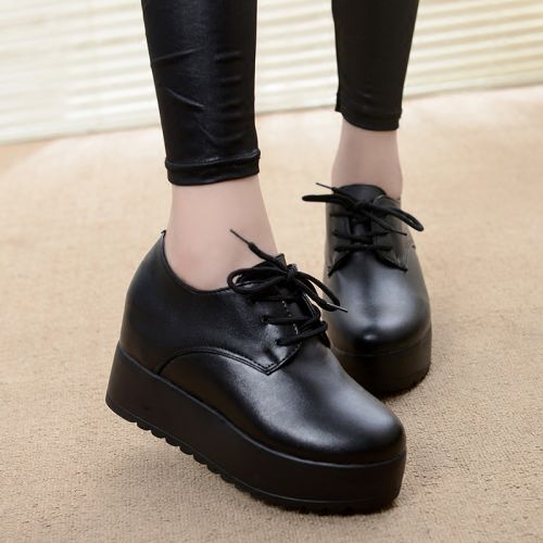 Chaussures de printemps femme en PU ronde ouverture profonde, avec lacets, creux, Fleurs, paillette, arc, avec perles,
