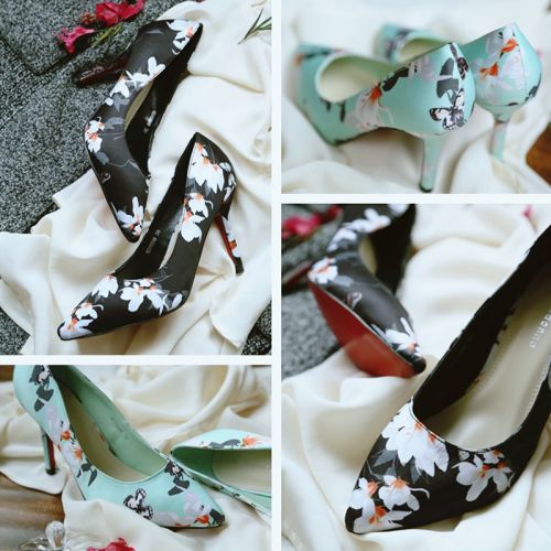Chaussures de printemps femme en tissu pointu - Ref 994542