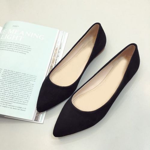 Chaussures de printemps femme en pointu ouverture profonde- simple - semelle caoutchouc Ref 994552
