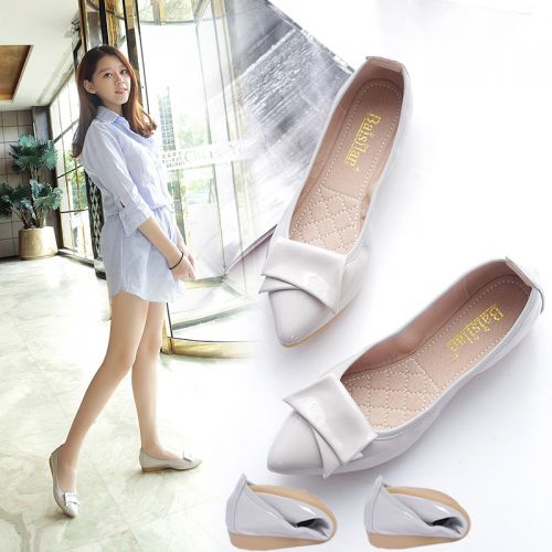 Chaussures de printemps femme en Manteau peinture BAISILAN pointu ouverture profonde, Fleurs, arc - loisir semelle caou