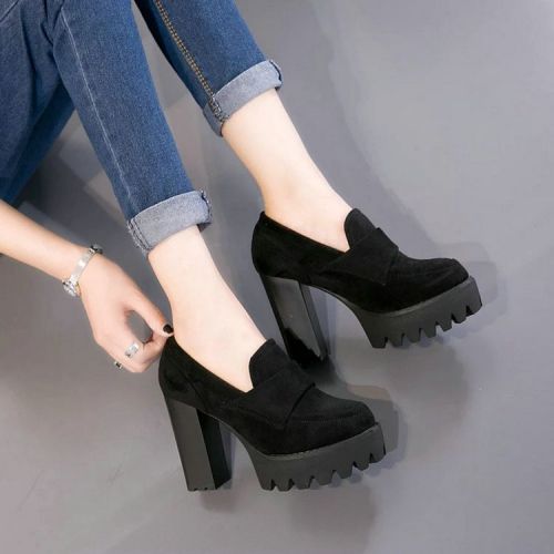 Chaussures de printemps femme en Xi Shi Cashmere ronde moraillon - Europe semelle mousse caoutchouc Ref 994604