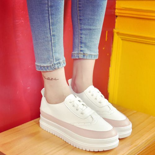Chaussures de printemps femme en PU FURREZIO ronde avec lacets, Génoise - semelle polyuréthane Ref 994611