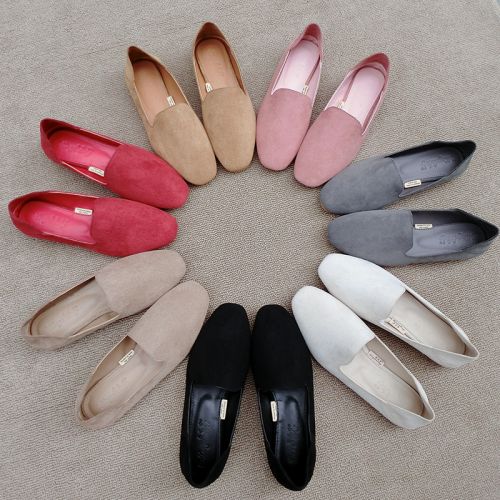 Chaussures de printemps femme en fibre Superfine ronde - Commuter semelle caoutchouc Ref 994623