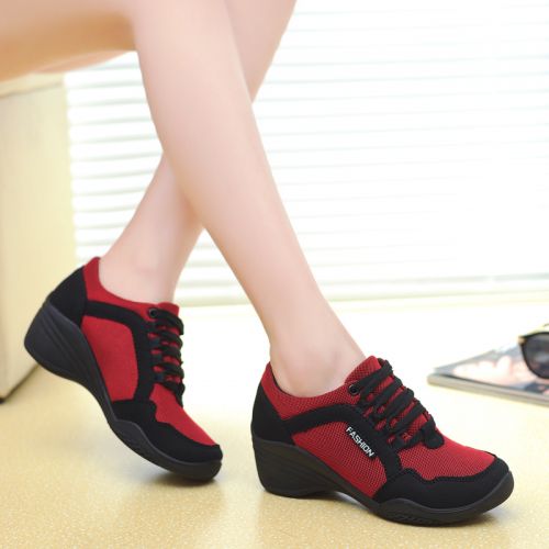Chaussures de printemps femme en engrener ronde Wedges, étanche, - loisir semelle polyuréthane Ref 9946