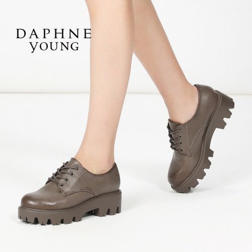 Chaussures de printemps femme en PU DAPHNE ronde avec lacets, - Angleterre semelle TPU Ref 994669