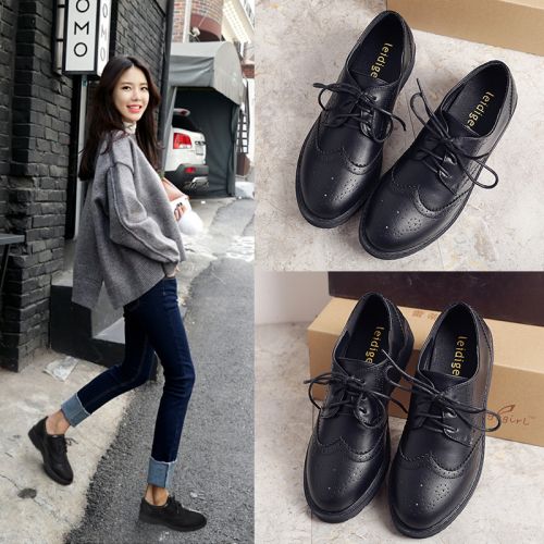 Chaussures de printemps femme en PU ronde - Angleterre semelle TPR Ref 994672