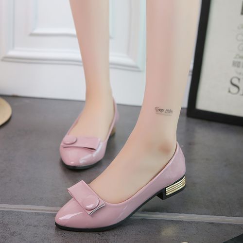 Chaussures de printemps femme en PU pointu ouverture profonde, - semelle caoutchouc Ref 994684