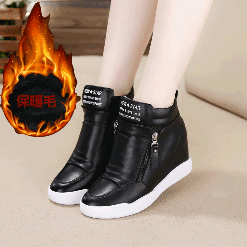 Chaussures de printemps femme en fibre Superfine ronde Wedges, étanche - doux semelle caoutchouc Ref 994699