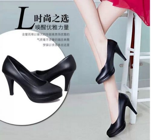 Chaussures de printemps femme en PU ronde ouverture profonde- semelle caoutchouc - Ref 994724